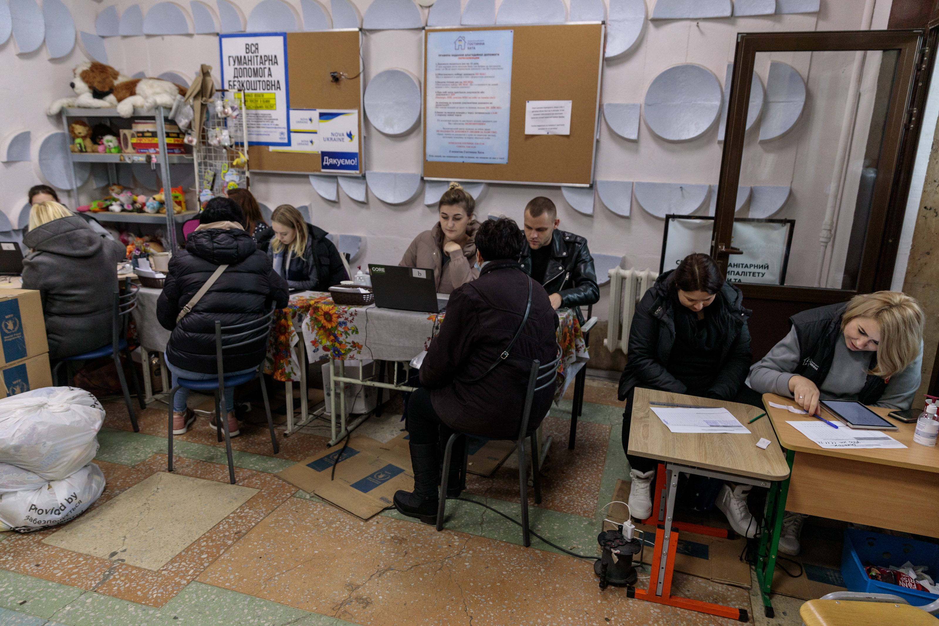 Refugiați la centrul din Odesa